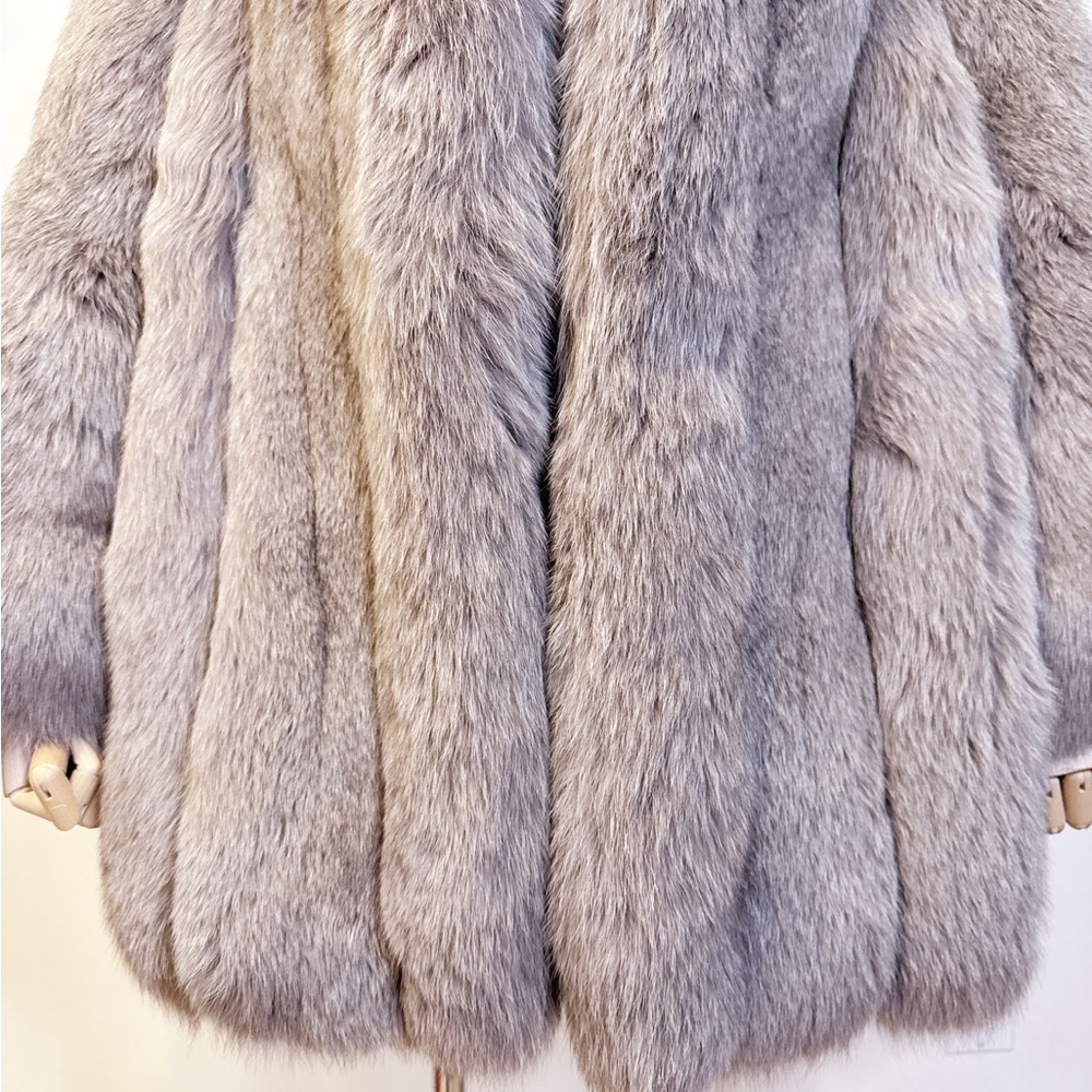 Vintage Cocoa + Grey SAGA Fox Fur Jacket (Japan) - Picture 7 of 12